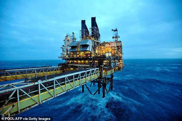 All at sea: Britain's biggest oil firms are set to see their profits drop by nearly $4 billion next week after Donald Trump's tariff chaos caused a slump in global energy prices
