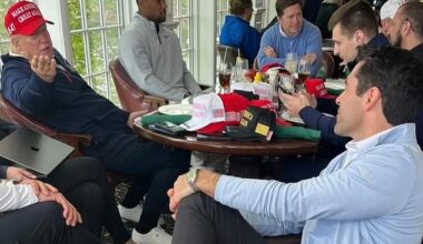 Saquon Barkley and President Donald Trump were seen spending time together on Sunday