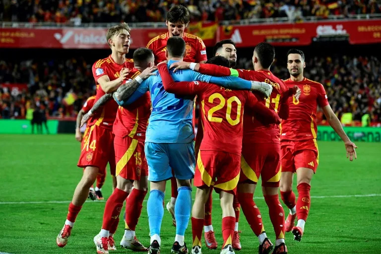 Euro 2024 winners and Nations League holders Spain edged out the Netherlands in a thrilling quarter-final (JOSE JORDAN)