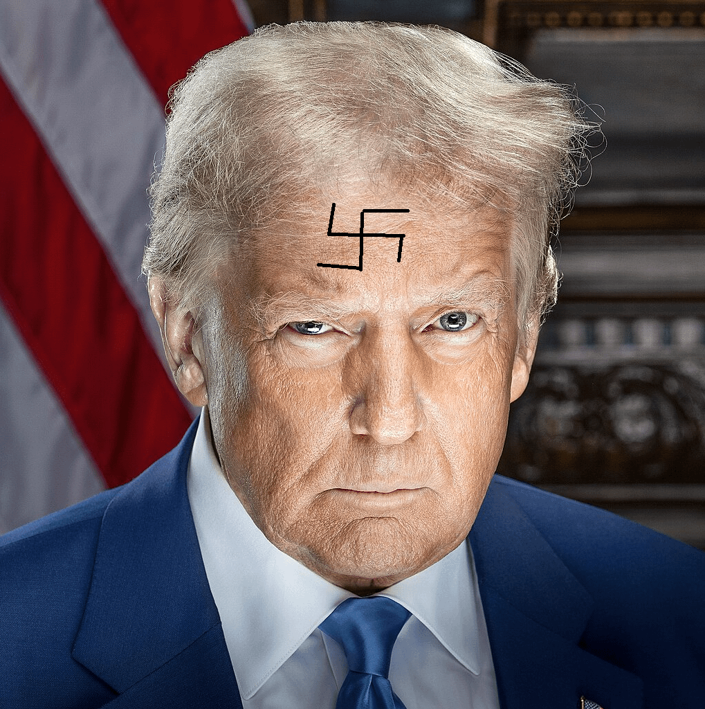 Some will say it's fake,but the proof that Trump is a Nazi is right there!