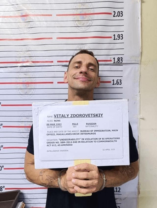 Arrested in the Philippines: Russian content creator Vitaly Zdorovetskiy, ruzzian draft dodger, arrested for producing johnny somali type of content. He assaulted and took the head cover of an innocent security guard, among other abusive acts for the sake of online clout and content.