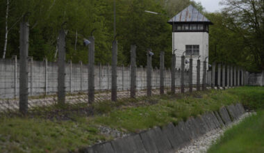 The Dachau concentration camp memorial site where more than 43,000 people were murdered and over 200,000 were imprisoned during the Nazi terror reign from 1933-1945 in Dachau, Germany, Thursday, April 24, 2025, a few days before the 80th anniversary of the liberation of the camp. (Matthias Schrader/AP)
