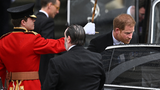 Britain's Prince Harry left the UK soon after attending King Charles' coronation in 2023.(REUTERS)