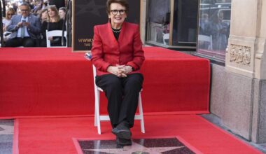 Billie Jean King receives Hollywood Walk of Fame star for sports entertainment