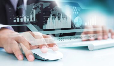 human hand and computer keyboard as symbol of high technology