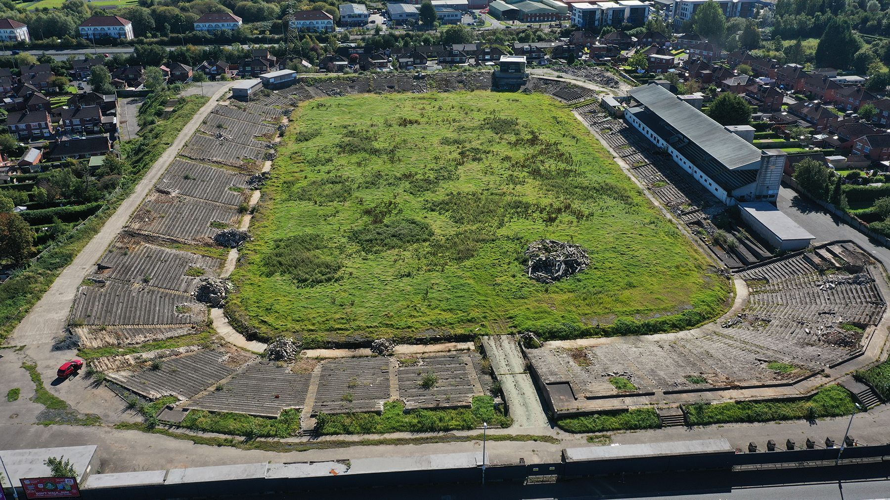 DERELICT: Frustration is growing over continued hold-ups in the reconstruction of Casement Park
