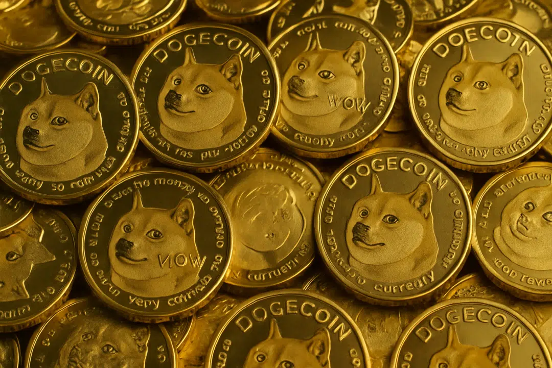 Pile of dogecoins.