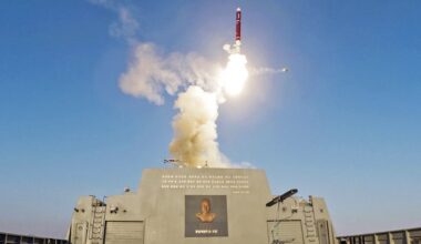 Imagery has emerged showing North Korea’s heavily armed new frigate, the Choi Hyon, firing a variety of weapons from its huge array of vertical launch system (VLS) cells. The missiles seen appear to include a previously unknown air defense missile and a possible new supersonic cruise missile.