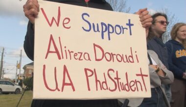 Protesters demand release of detained Iranian University of Alabama student