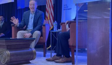 Lee Zeldin talks Trump’s environment as residents protest