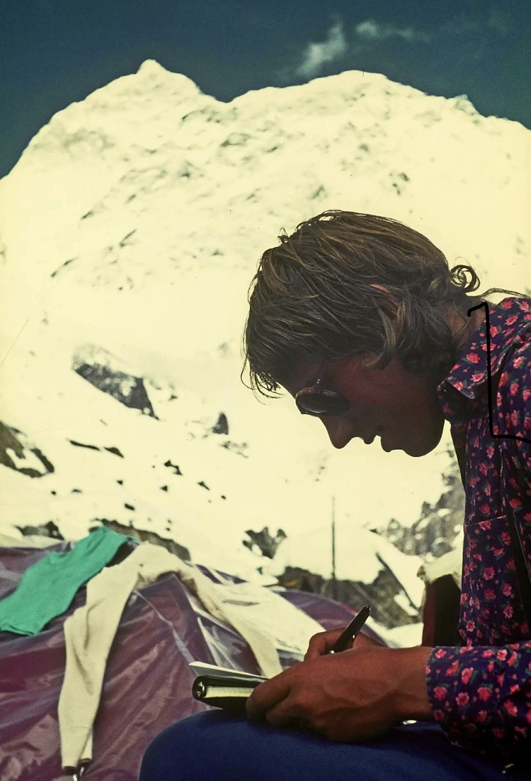 Nejc Zaplotnik in the Base Camp of Makalu.
