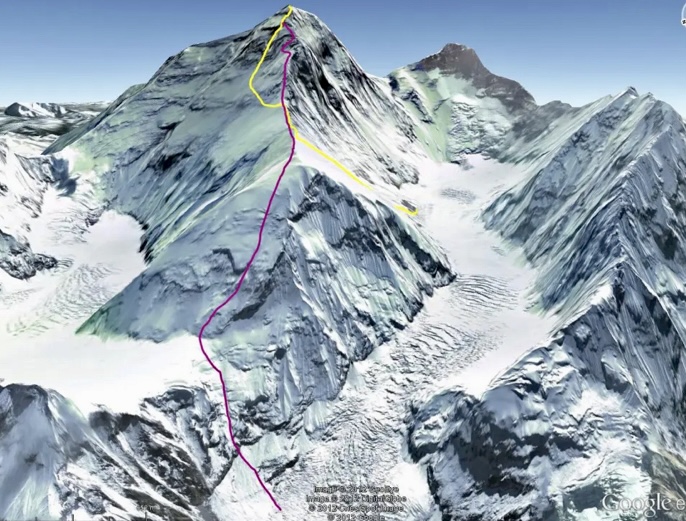 The complete Everest West Ridge Route of 1979.