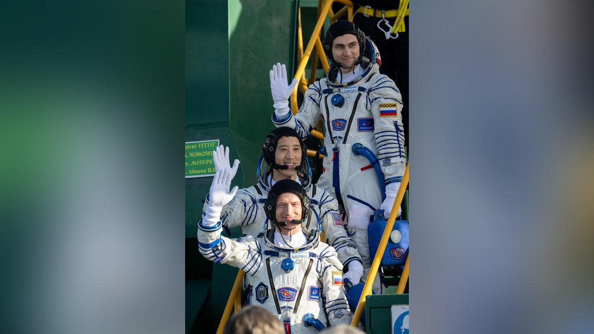 U.S.-Russian crew of three launches to the International Space Station