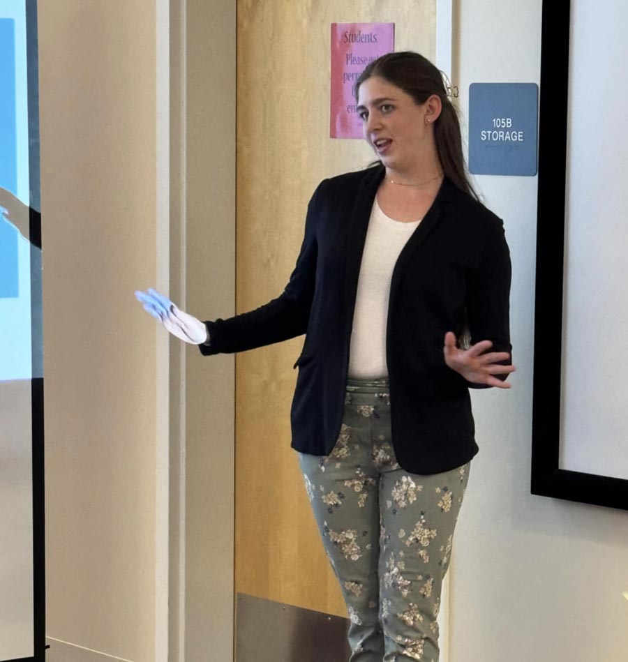 Madison High School Junior Katrina Isaacson pitches a cleaning product to judges. |  Nichole Stanford, EastIdahoNews.com