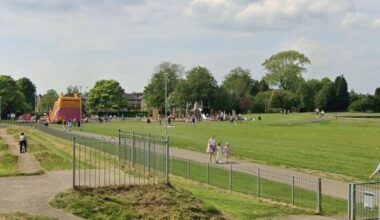 Men charged after 'children filmed' at Scots playpark