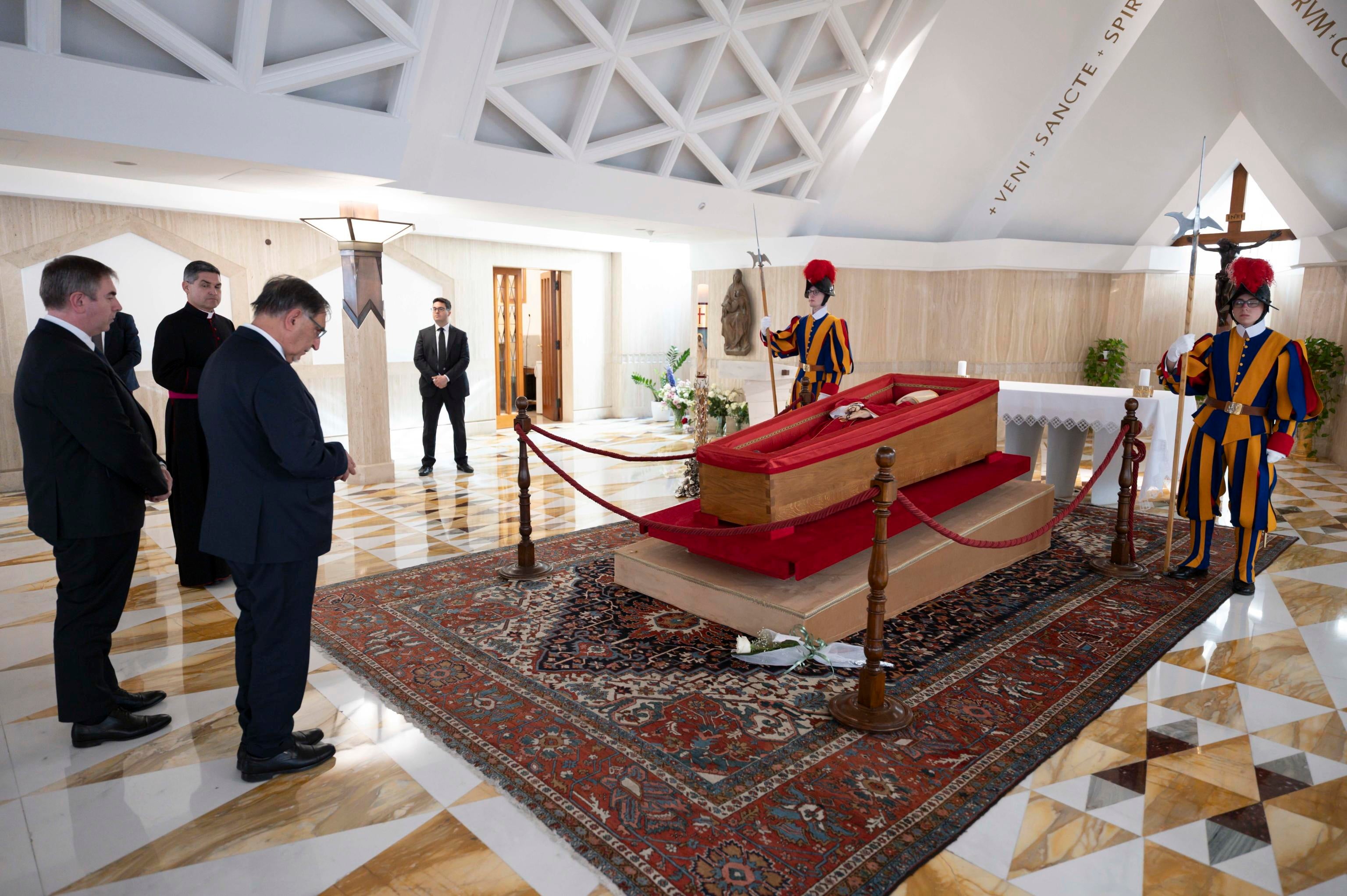 The pope died on Monday morning