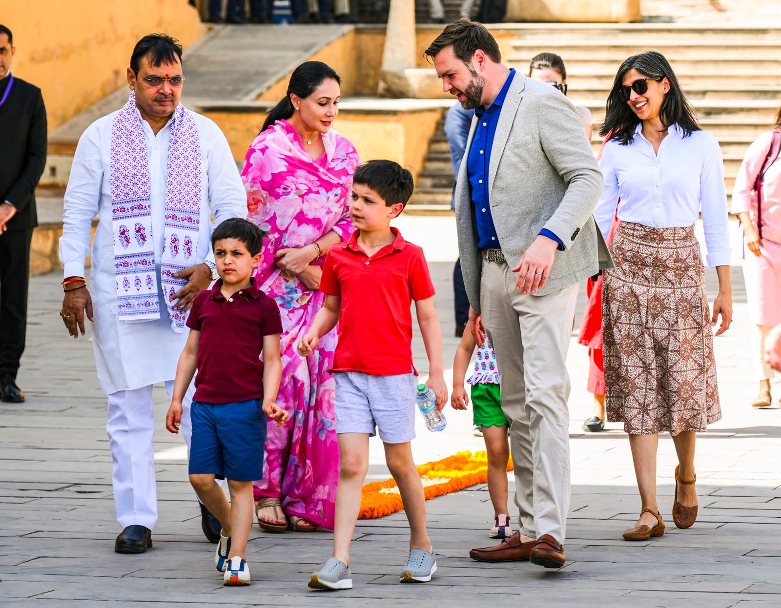 US Vice-President JD Vance along with his family visits the Amer Fort in Jaipur