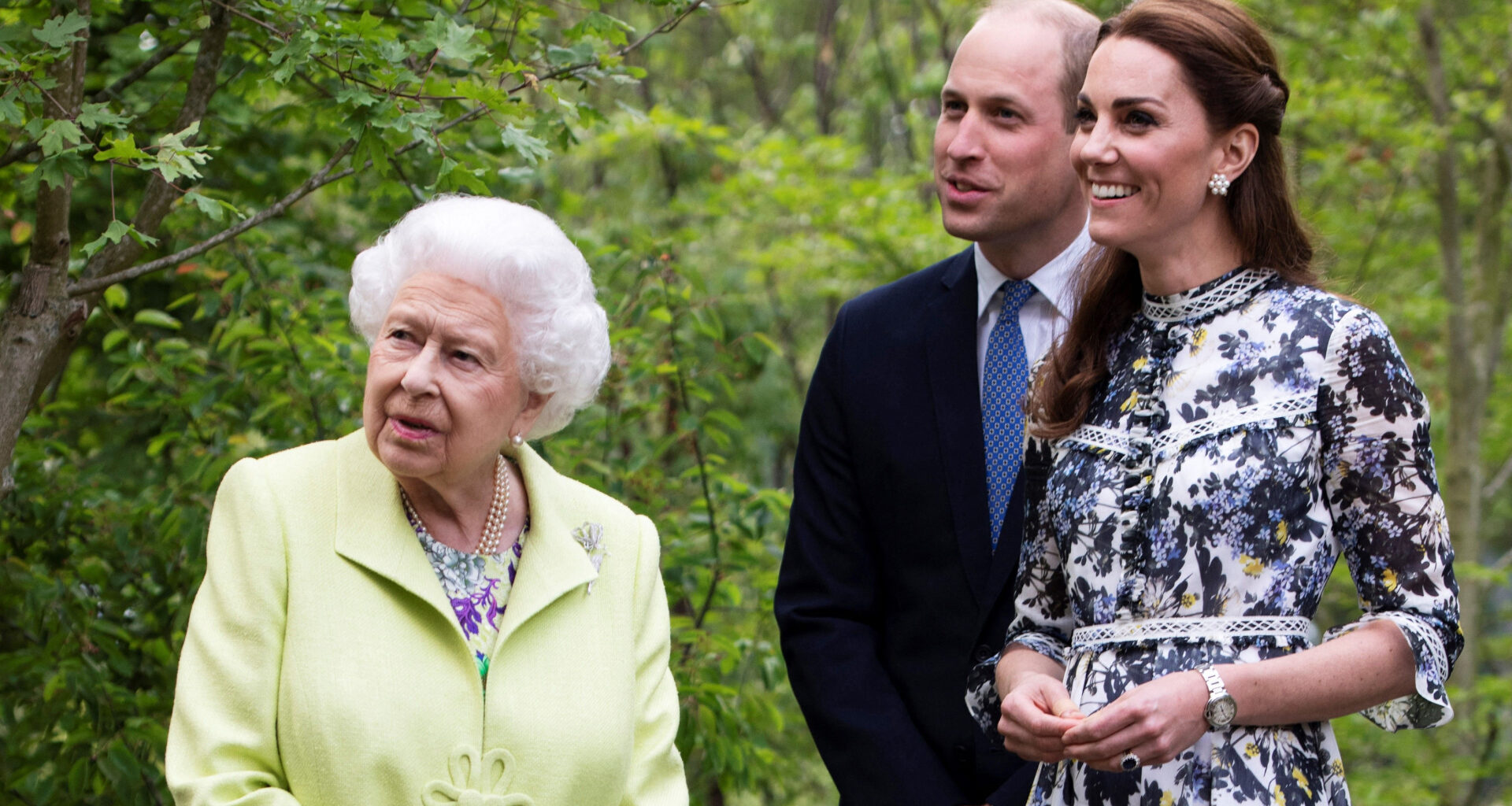 Kate Middleton, Queen Elizabeth and Prince William at the Chelsea Flower Show