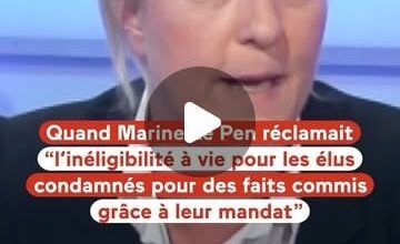 Quand Marine Le Pen réclamait l'inégibilité