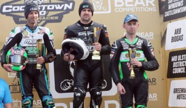 Michael Dunlop secured a win double and broke the course record at the Cookstown 100 road races, Northern Ireland.