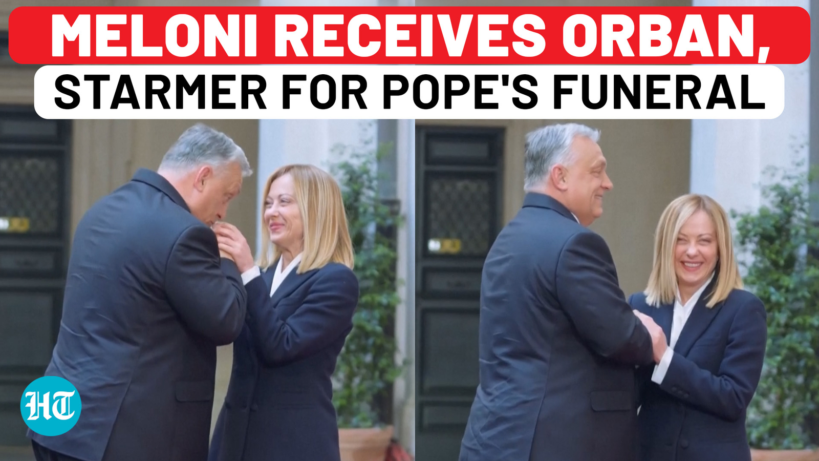 Watch: Meloni receives Hungary's Orban, UK's Starmer ahead of Pope Francis' funeral| Italy| Vatican