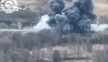 Ukrainian forces destroyed a bridge used as a strategic supply line for Russia
