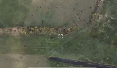 A Russian attack with civilian cars that have anti-drone cages near Bahatyr, Donetsk Oblast is stopped by Ukrainian artillery (April 26, 2025)