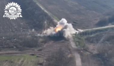 Ukrainian aviation used American GBU62 precision-guided bomb to destroy Russian military position in the Northern direction of Ukraine. April 12, 2025
