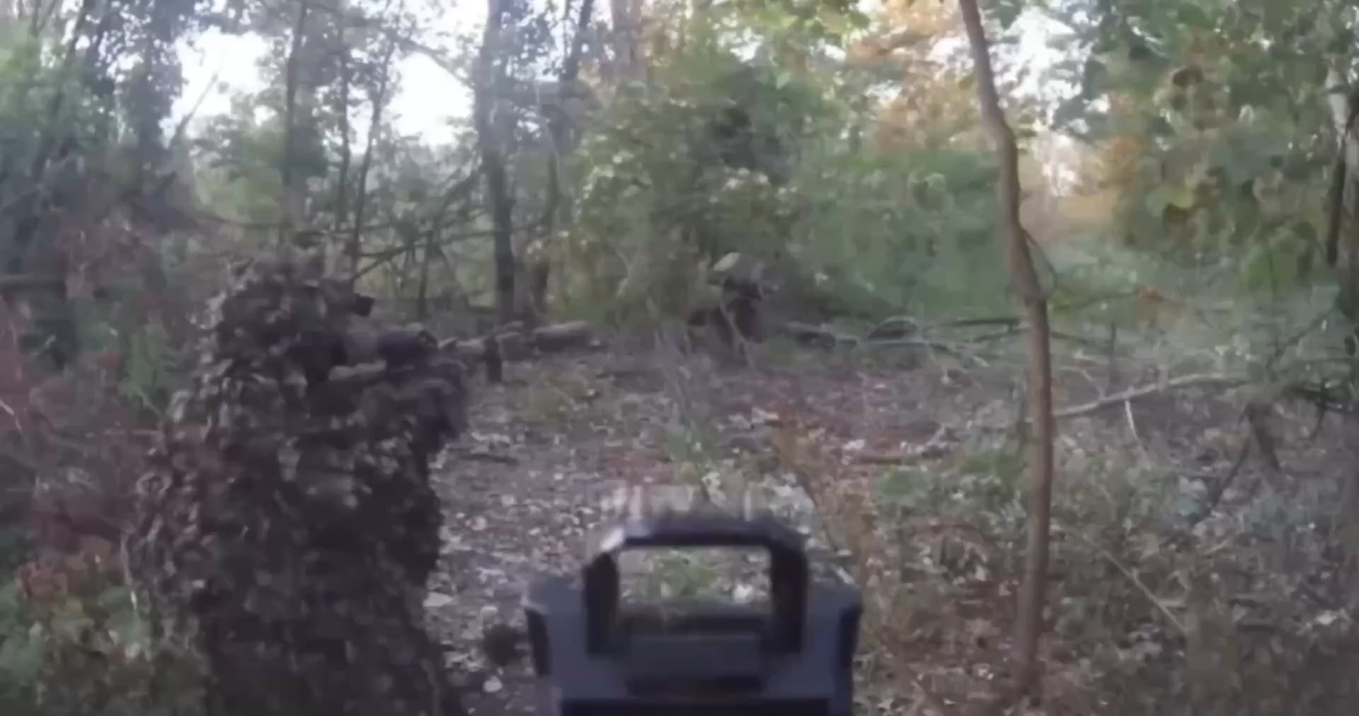 Ukrainian sabotage and reconnaissance group ambush Russian troops in Kreminna forest [Enemy visible]