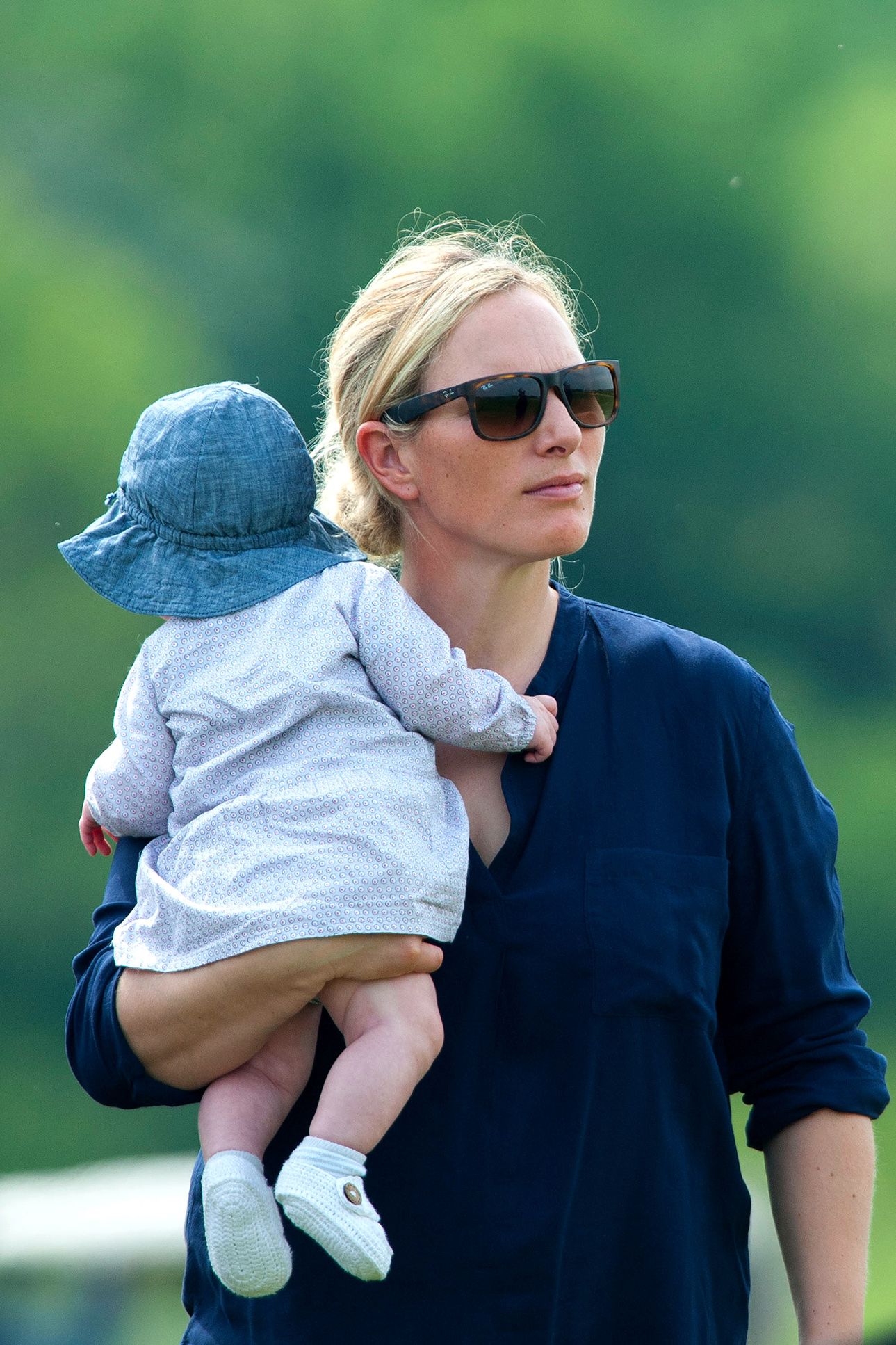 Image may contain Zara Tindall Clothing Hat Face Head Person Photography Portrait Accessories and Sunglasses