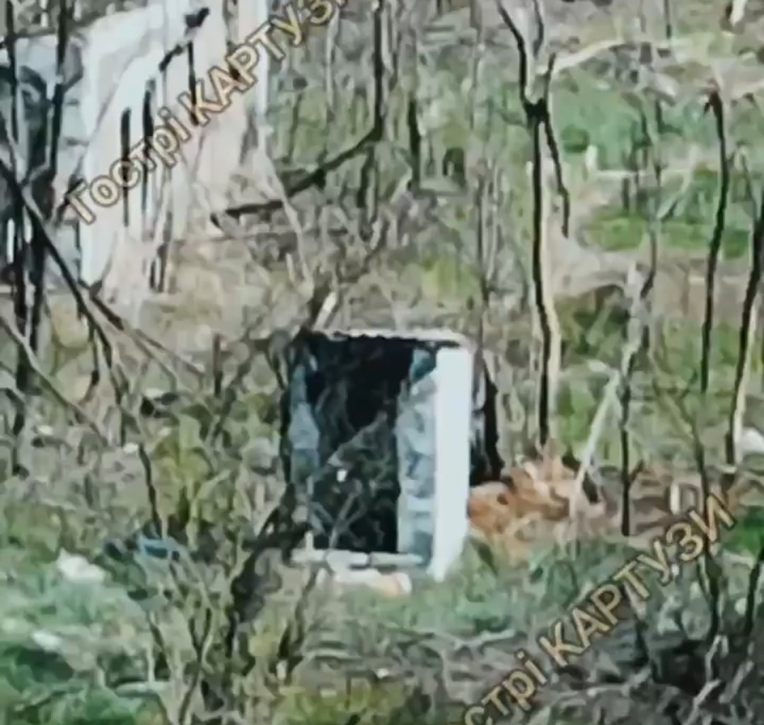 A russian soldier fell into an outhouse pit after being struck by a dropped munition. Kurakhove direction, filmed by the Peaky Blinders of the OMEGA SOF of the NGU. Khurakove direction. April 2025. [NSFW]