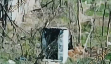 A russian soldier fell into an outhouse pit after being struck by a dropped munition. Kurakhove direction, filmed by the Peaky Blinders of the OMEGA SOF of the NGU. Khurakove direction. April 2025. [NSFW]
