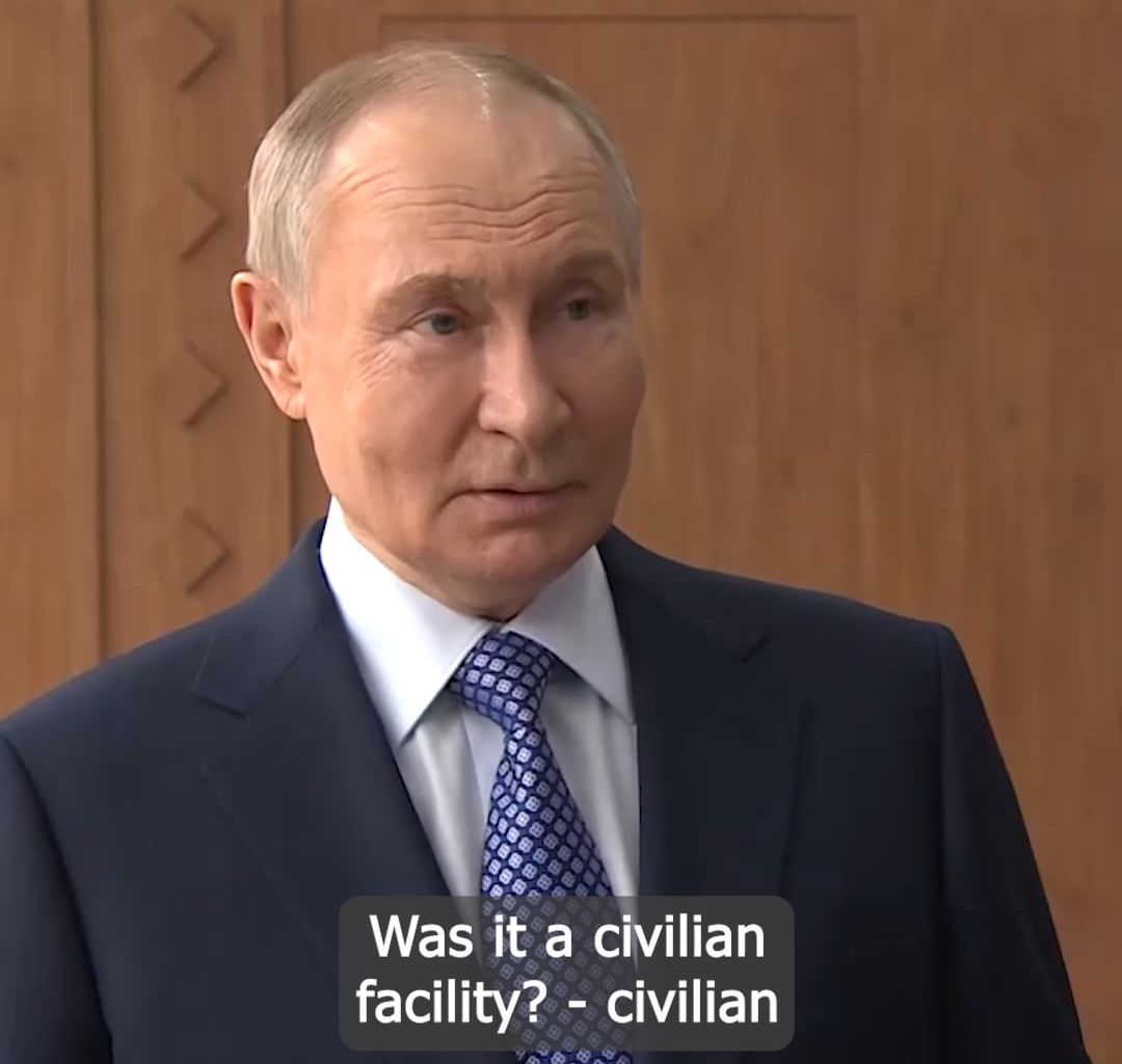 Putin has openly admitted that the Russian Armed Forces strike at civilian infrastructure and civilians. These strikes are not mistakes but deliberate actions. The world must respond: war crimes cannot be ignored.