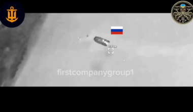 A drone operator of the Ukrainian Navy attacks a Russian boat rotating personnel on one of the many islands in the Dnipro delta. Kherson Oblast.