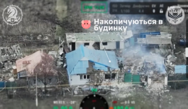 Russian soldiers, hiding in pipes and houses, taken out by Ukrainian drone operators of the 47th Mechanized Brigade. Kursk/Sumy direction. April 07, 2025