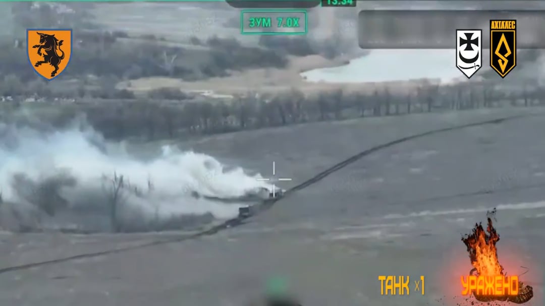 Ukrainian 429th UAS Regiment ACHILLES took out 4 Russian tanks, 2 BMPs + enemy infantry. Kupyansk direction. April 06, 2025