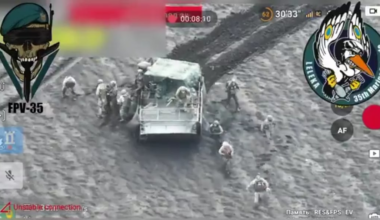 Ukrainian 35th Marine Brigade took out Russian BMP + enemy infantry. Khurakove direction. April 2025