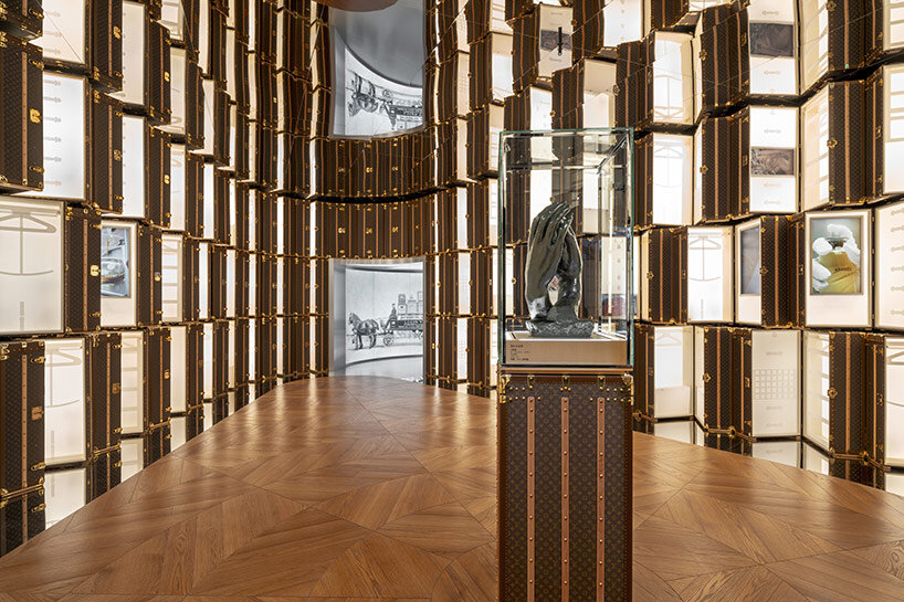 OMA stacks iconic louis vuitton trunks to form glowing france pavilion at expo 2025 osaka