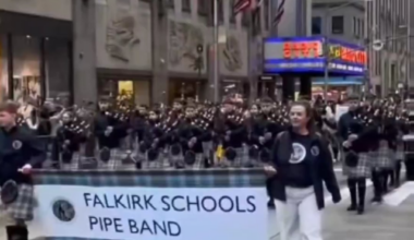 Pupils from Falkirk schools make up part of NYC Tartan Day parade (credit: @photography.ts)