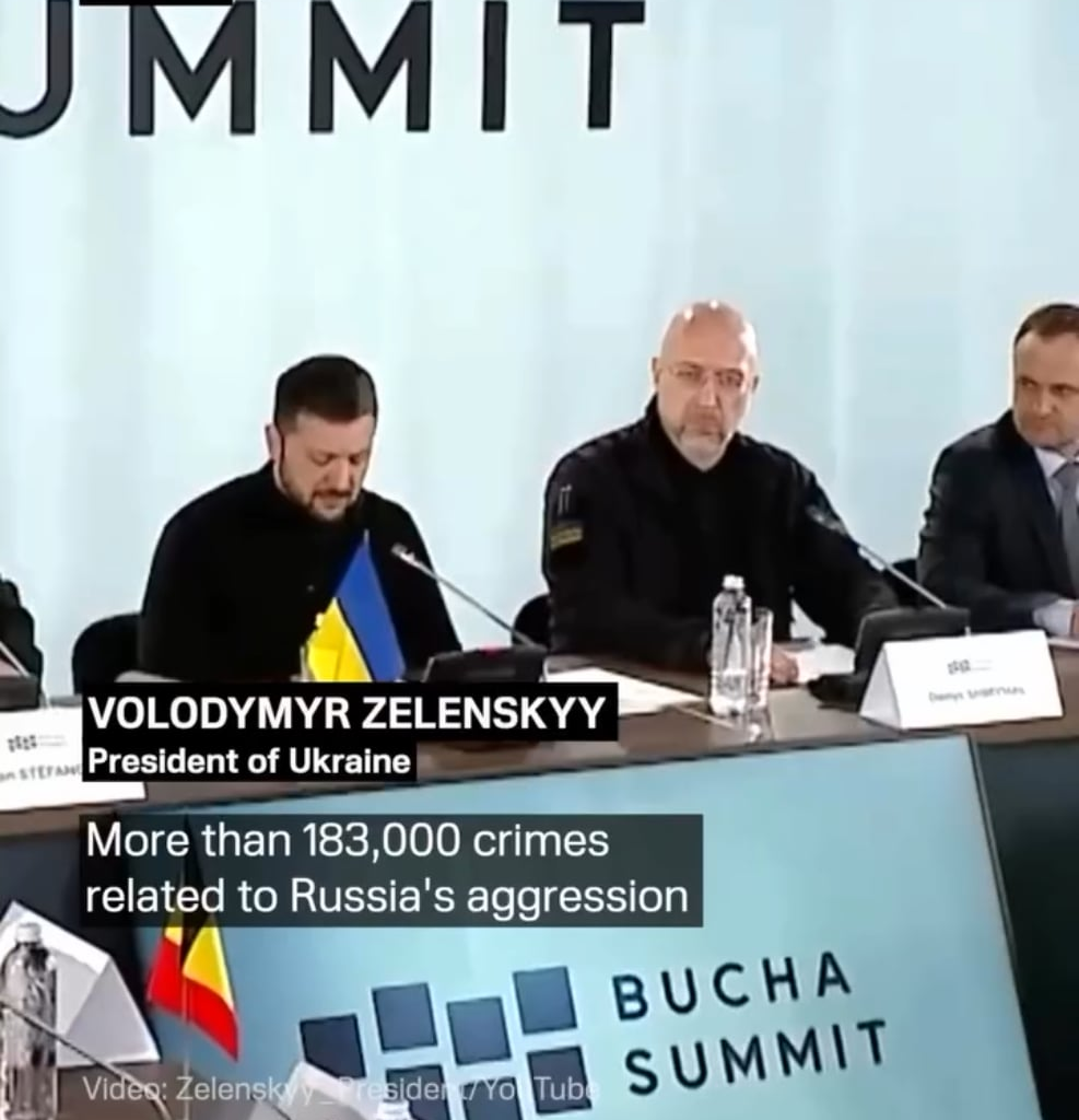 President Zelenskyy stated that over 183,000 crimes related to russia’s aggression have been recorded