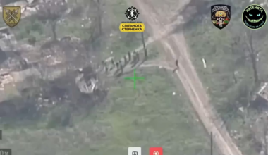 Operators and pilots of the Ukrainian 56th rapid response unit of reconnaissance-strike unmanned aerial complexes (RUBAK) identified an occupied civilian house Russian troops were using for storage and supply operations and attacked the truck hidden in the building.