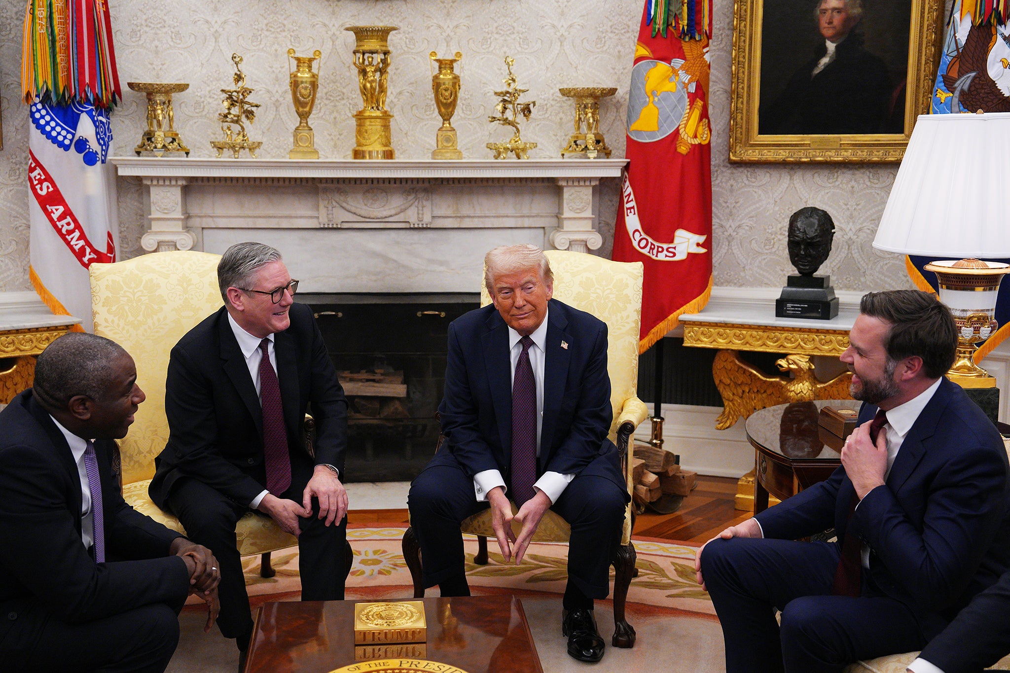 A Downing Street spokesperson said the two leaders discussed the ‘ongoing and productive discussions’ on trade