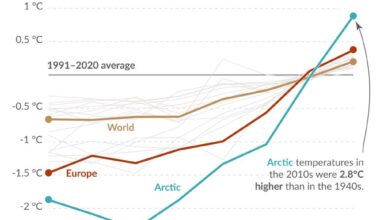 The Arctic is the world’s region that has warmed the most, followed by Europe