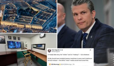 Pete Hegseth rips 'fake' report he had makeup studio installed at Pentagon