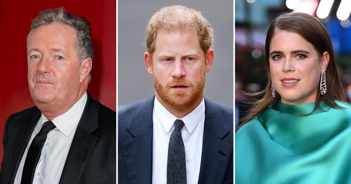 Piers Morgan Claims He Caused Prince Harry, Princess Eugenie Rift