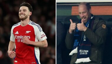 Prince William sends message to Arsenal star Declan Rice with exciting England claim, 'I've never seen...'