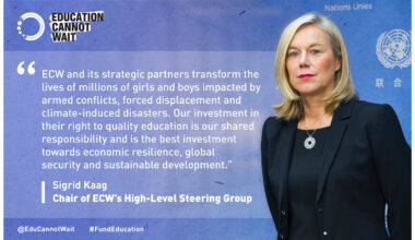 Education Cannot Wait Welcomes Sigrid Kaag of The Netherlands as New Chair of its High-Level Steering Group