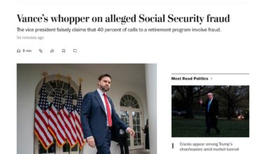 Vance’s whopper on alleged Social Security fraud