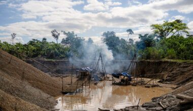 gold mining area in Peru