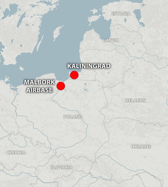 RAF sends out Typhoons to intercept Russian jets twice in two days Malbork Airbase